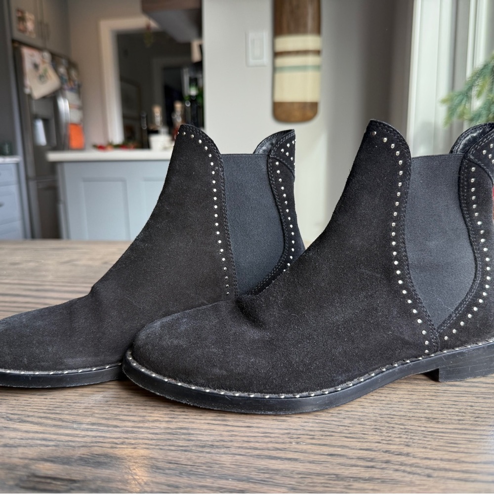 Jimmy Choo Black Ankle Boots with Silver Studs